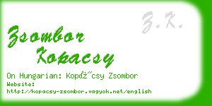 zsombor kopacsy business card